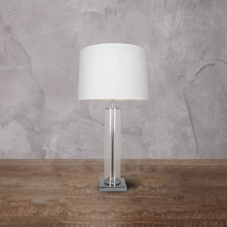 Лампа настольная MT2411-1, 43, металл, текстиль, white, ROOMERS FURNITURE