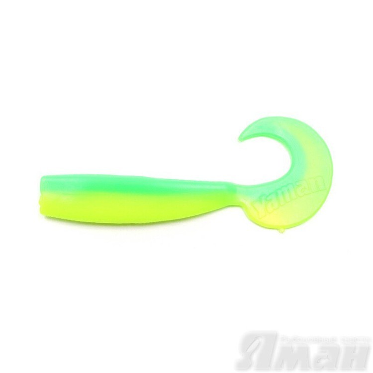 Твистер Yaman Lazy Tail Shad, 9" цвет 30 - Lime Chartreuse, 2 шт Y-LTS9-30 (74272)