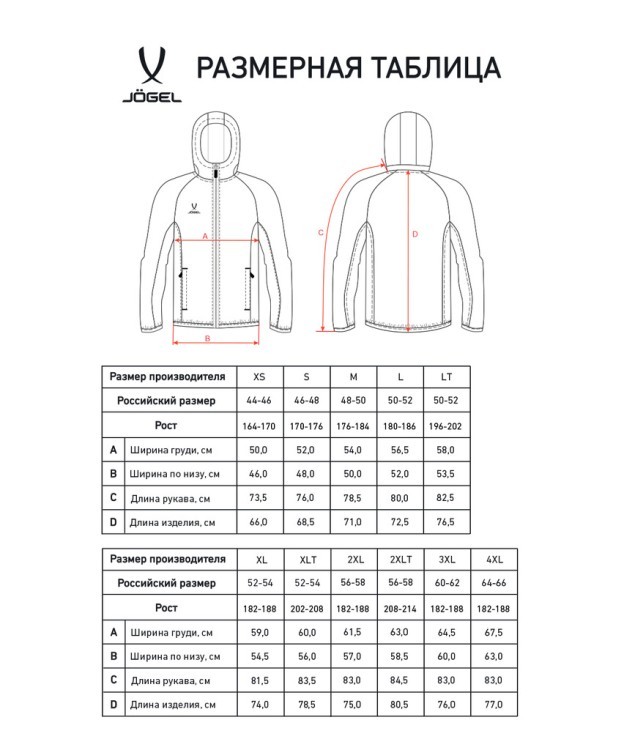Худи на молнии JOGEL ESSENTIAL Athlete Hooded FZ Jacket, темно-синий (2130810)