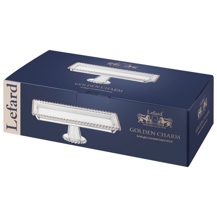 Блюдо сервировочное "golden charm" на ножке, 30*13*9,5 см Lefard (345-506)