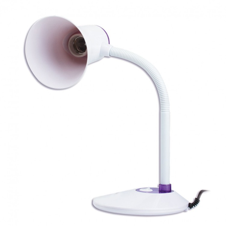 Настольная лампа-светильник Sonnen OU-607 цоколь Е27 белый/фиолетовый 236682 (1) (89627)