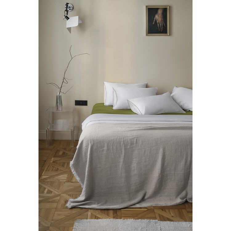Комплект постельного белья из сатина из коллекции meditation, olive, 200х220 см (77726) Комплект постельного белья из сатина из коллекции meditation, olive, 200х220 см (77726)