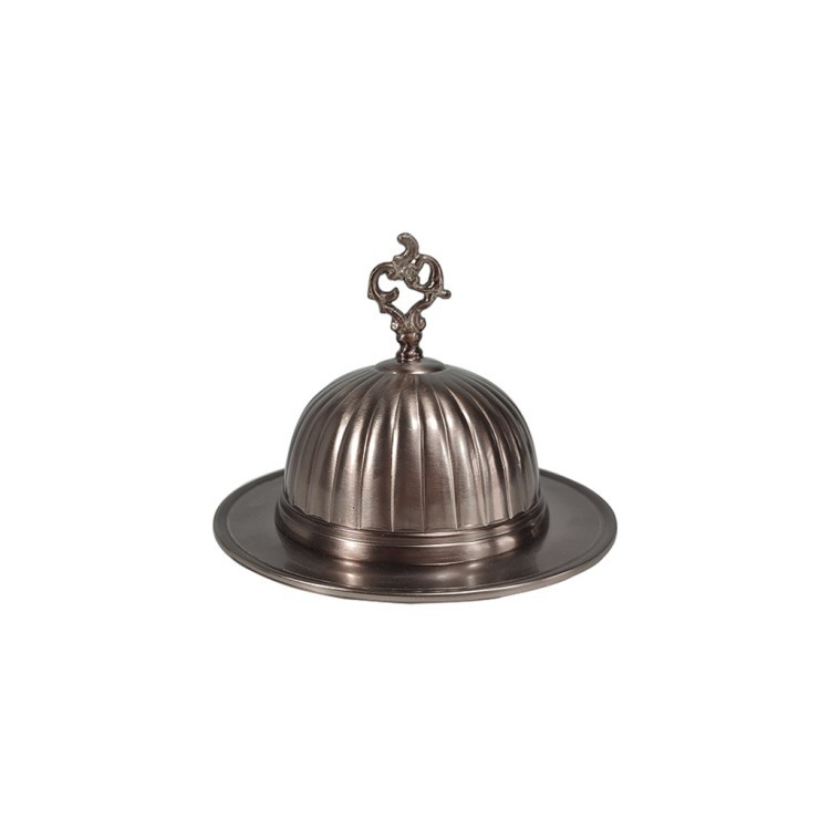 Емкость для икры 10519NIC/N, 14, латунь, стекло, Bronze, ROOMERS TABLEWARE