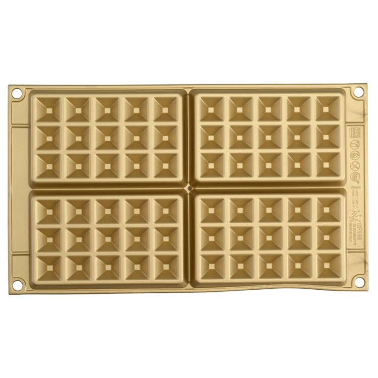 Форма для приготовления вафель waffel classic силиконовая золотая (68865)