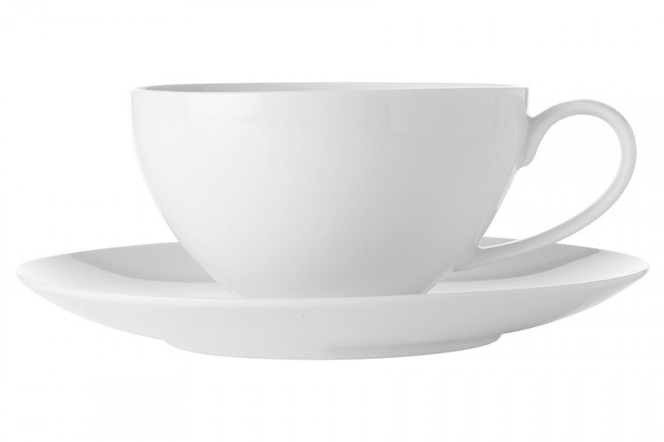 Чашка с блюдцем Белая коллекция, 0,4 л - MW504-FX0139 Maxwell & Williams