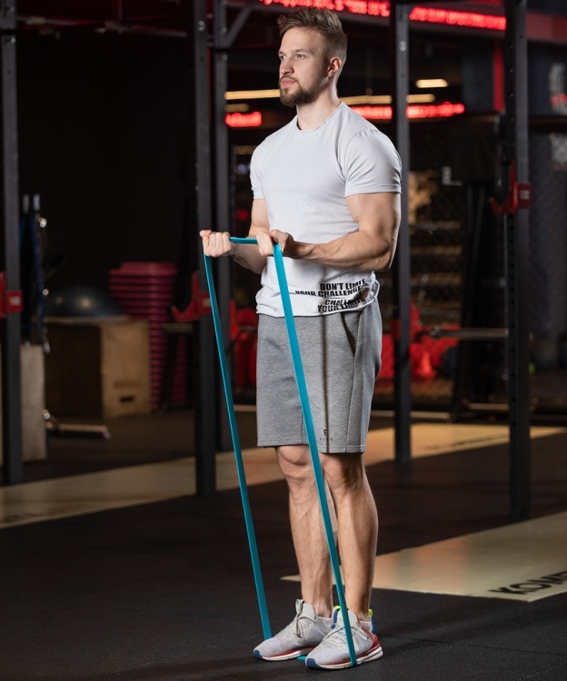 Эспандер ленточный для кросс-тренинга ES-803, 11-36 кг, 208х2,9 см, синий (1676093)