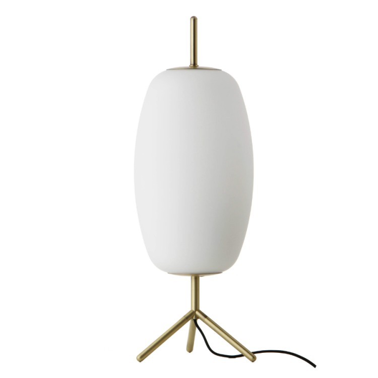 Лампа настольная silk, 53хD20 см, белое опаловое стекло (67927)