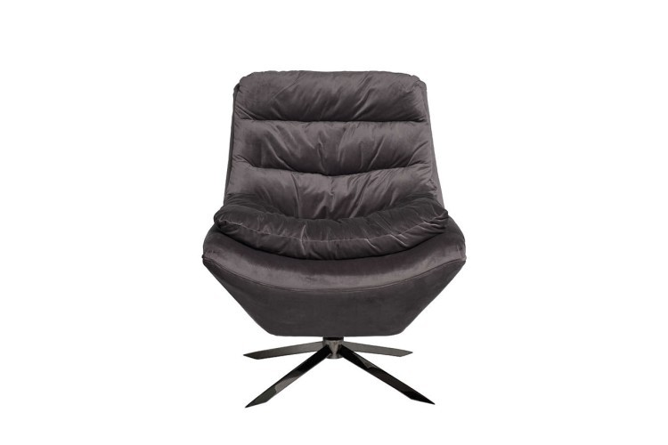 Кресло вращающееся, велюр серый 68*81*83см (TT-00009218)