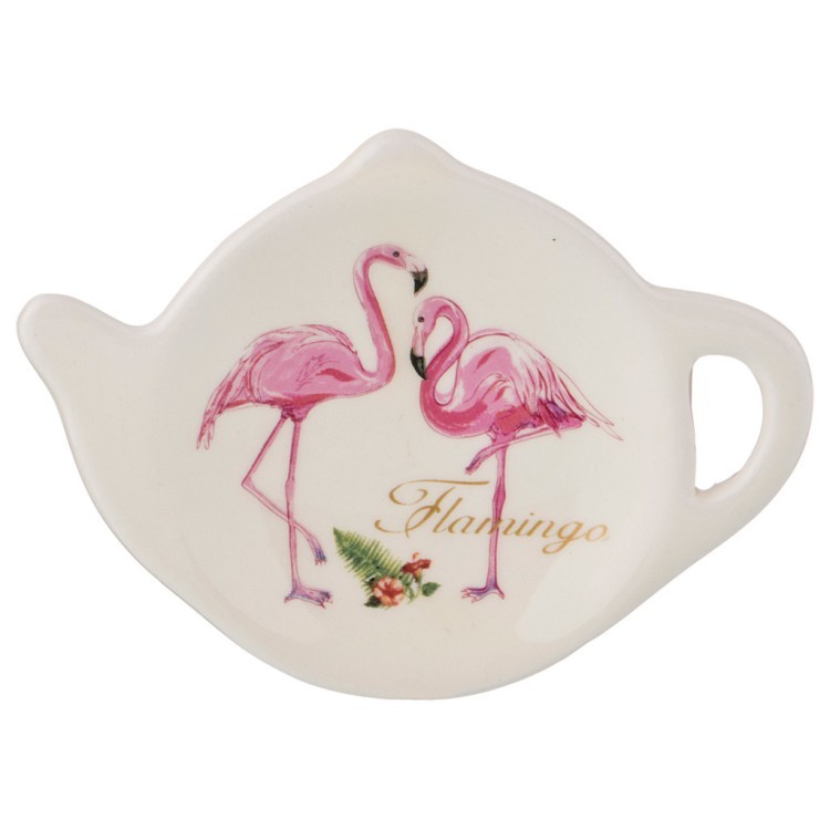 Подставка для чайных пакетиков "фламинго "  11*9,8*1,7 см. без упаковки Lefard (230-221)