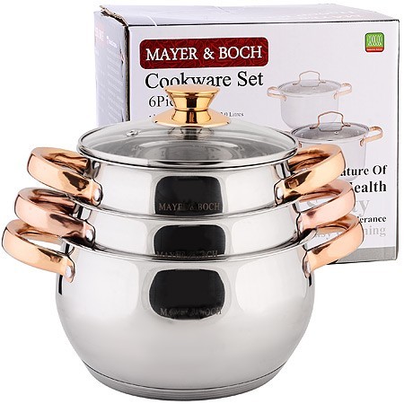 Набор кастрюль 2л+3л+4л нерж/зол.руч Mayer&Boch (40458) Набор кастрюль 2л+3л+4л нерж/зол.руч Mayer&Boch (40458)
