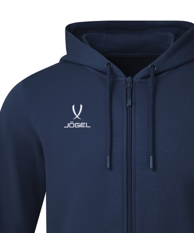 Флисовое худи на молнии JOGEL ESSENTIAL Cotton Fleece FZ Hoodie, темно-синий (2122086)