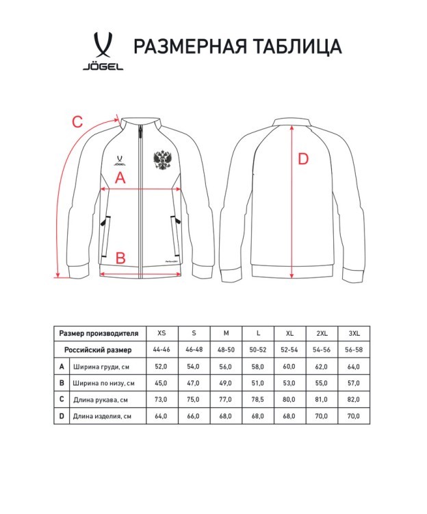 Джемпер тренировочный на молнии JÖGEL NATIONAL PerFormDRY Training FZ Jacket, красный (2110441) Джемпер тренировочный на молнии JÖGEL NATIONAL PerFormDRY Training FZ Jacket, красный (2110441)