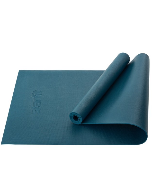 Коврик для йоги и фитнеса высокой плотности FM-103, PVC HD, 173x61x0,4 см, холодный океан (1121638)