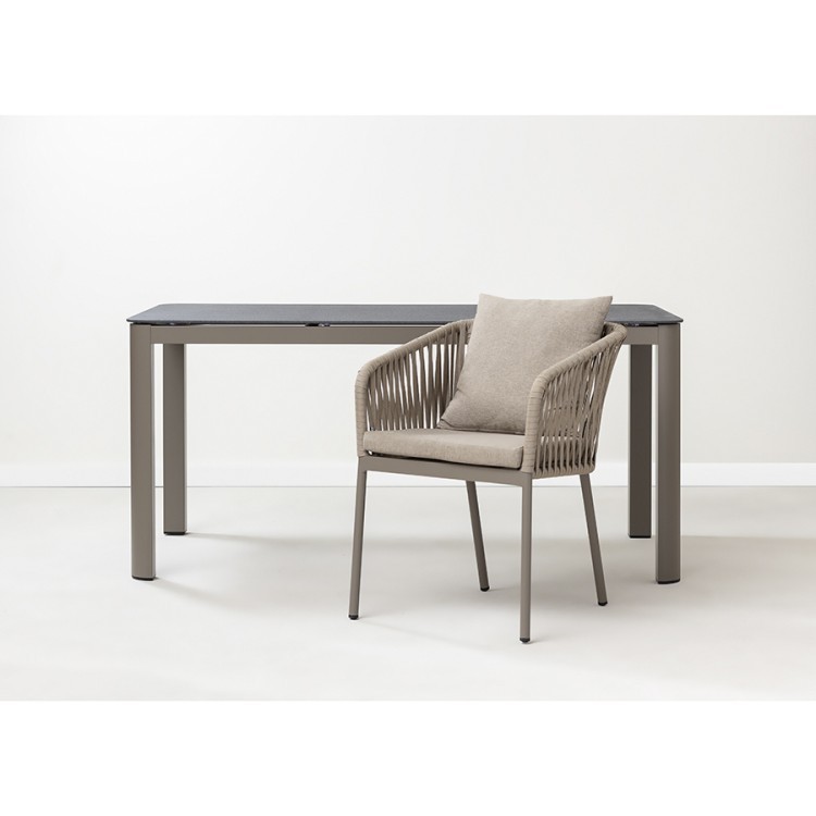 Стол обеденный leif, 160х90 см, серо-бежевый (75811)