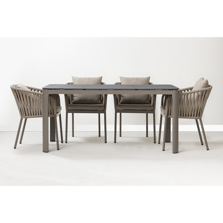 Стол обеденный leif, 160х90 см, серо-бежевый (75811)