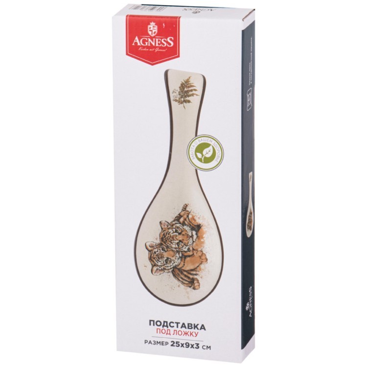 Подставка под ложку "tiger amour" 25*9*3 см. Agness (358-1812)