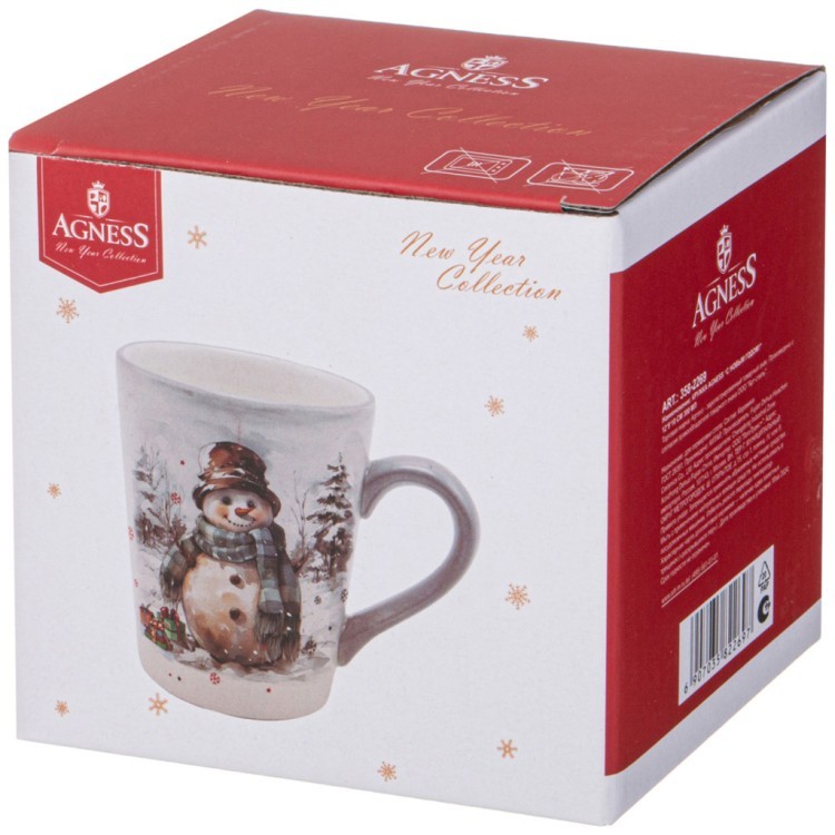 Кружка agness "с новым годом!" 12,2*8,8*10 см 320 мл Agness (358-2269)