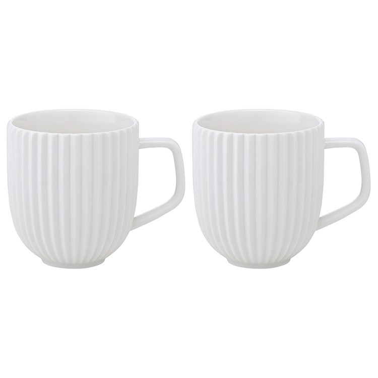 Набор из двух кружек белого цвета из коллекции edge, 400 мл (75166)