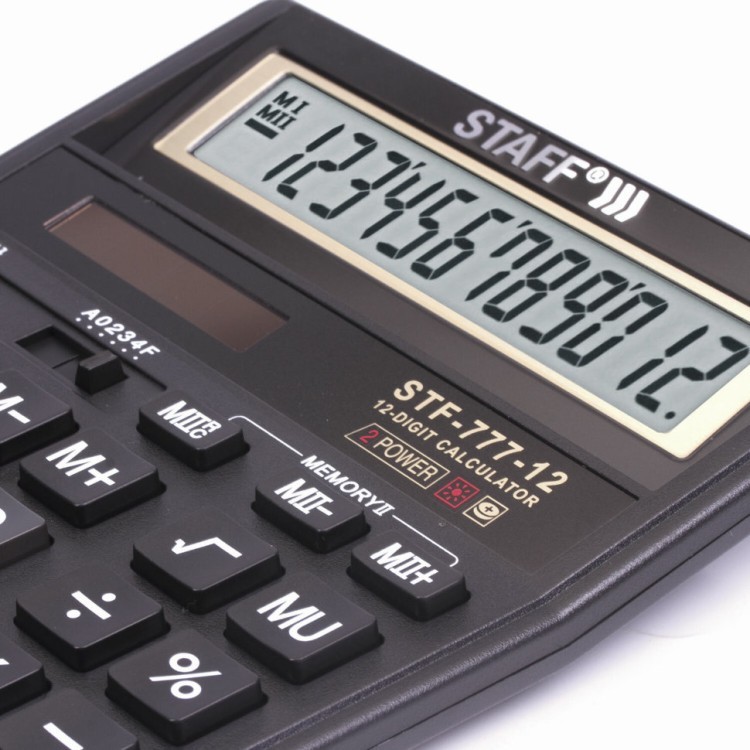 Калькулятор настольный Staff STF-777 12 разрядов 250458 (1) (64964)
