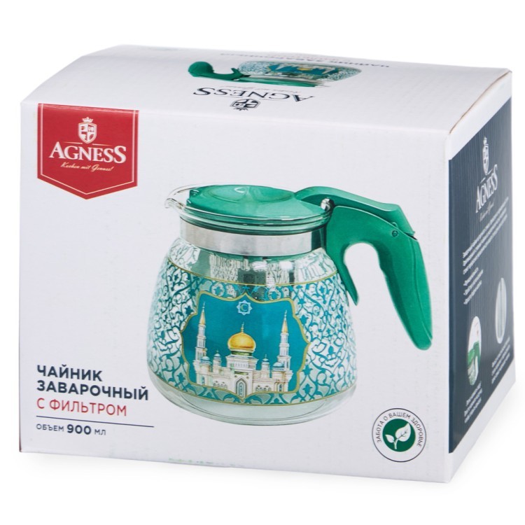 Заварочный чайник agness с фильтром "сура" 900 мл. Agness (885-116) Заварочный чайник agness с фильтром "сура" 900 мл. Agness (885-116)