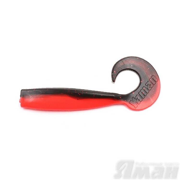 Твистер Yaman Lazy Tail Shad, 9" цвет 33 - Black Red Flake/Red, 2 шт Y-LTS9-33 (74275)