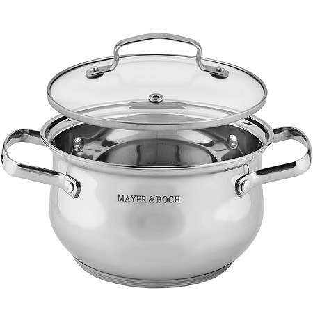 Набор кастрюль 2л+2,8л+3,8л+5л нерж/ст Mayer&Boch (40455)