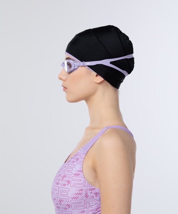 Шапочка для плавания Duplo Black/Lilac, полиамид, для длинных волос (1554496) Шапочка для плавания Duplo Black/Lilac, полиамид, для длинных волос (1554496)