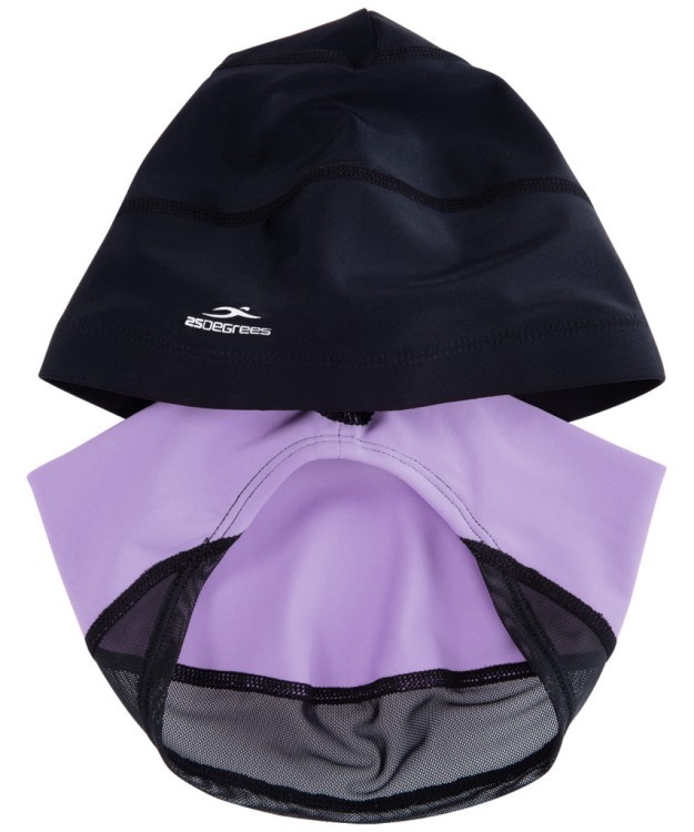 Шапочка для плавания Duplo Black/Lilac, полиамид, для длинных волос (1554496) Шапочка для плавания Duplo Black/Lilac, полиамид, для длинных волос (1554496)