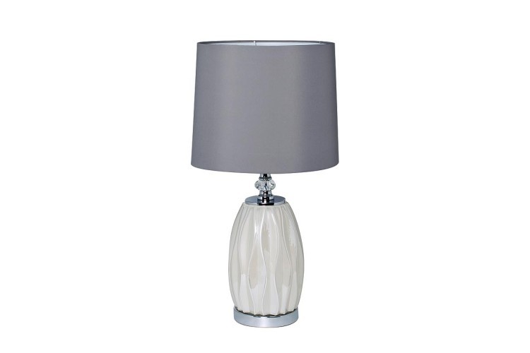 Лампа настольная плафон светло-серый d30*62см (2) (TT-00000895)