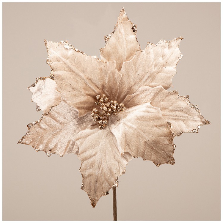 Цветок искусственный "пуансетия" диаметр=26 см. Lefard (226-1040)