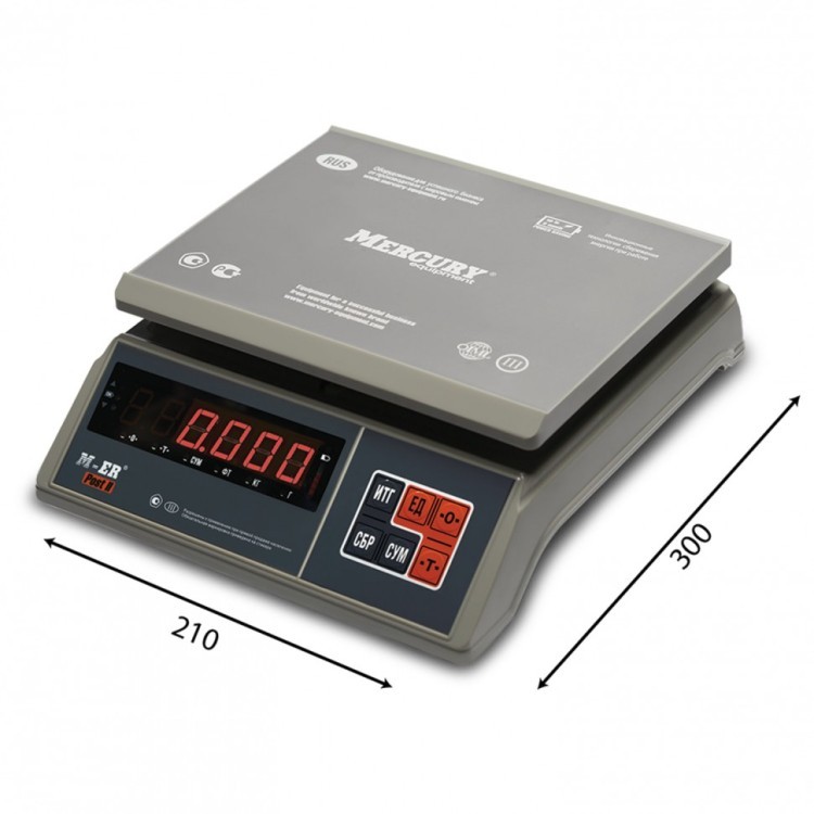 Весы фасовочные MERTECH M-ER 326AFU-301 LCD 0,01-3 кг платф 255x205 мм 3058 290782 (1) (93268)