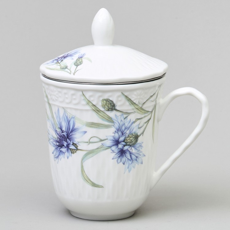 Кружка заварочная lefard "васильки" с крышкой и ситом 350 мл Lefard (760-833)