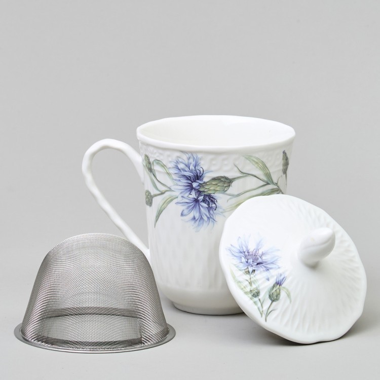 Кружка заварочная lefard "васильки" с крышкой и ситом 350 мл Lefard (760-833)