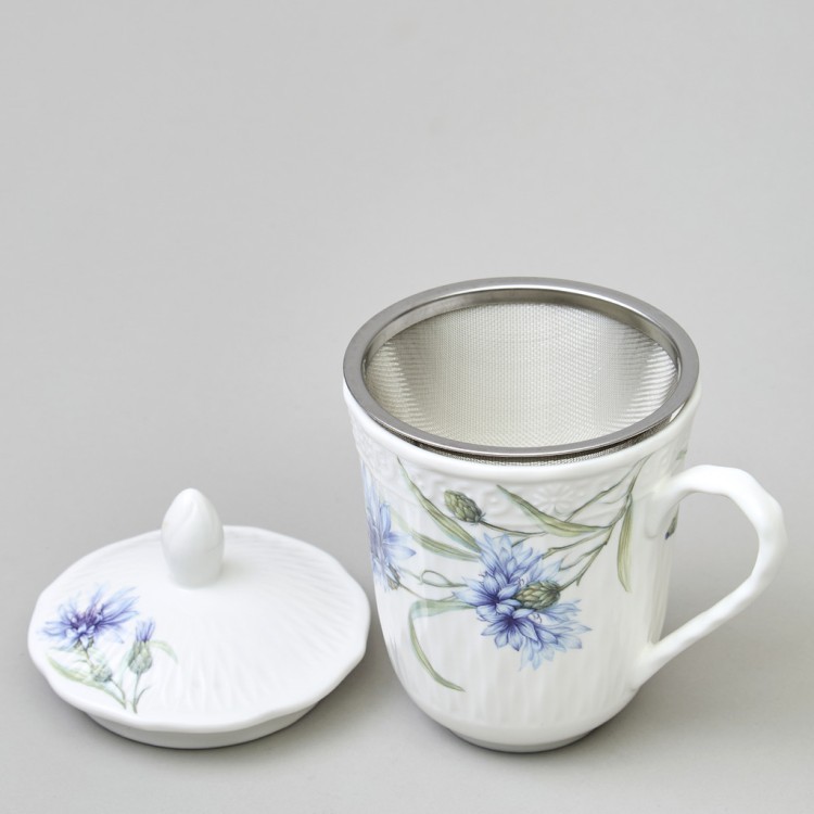 Кружка заварочная lefard "васильки" с крышкой и ситом 350 мл Lefard (760-833)