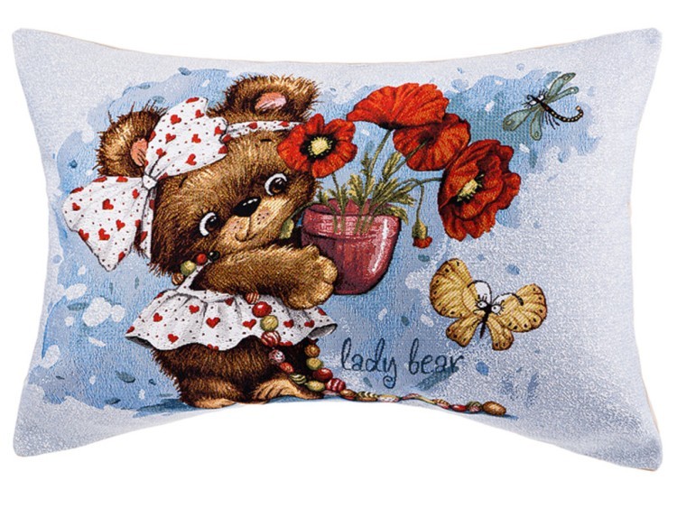 Подушка "для любимой бабушки" 45*63 см. гобелен, 100% хлопок, бежевый SANTALINO (850-901-88)