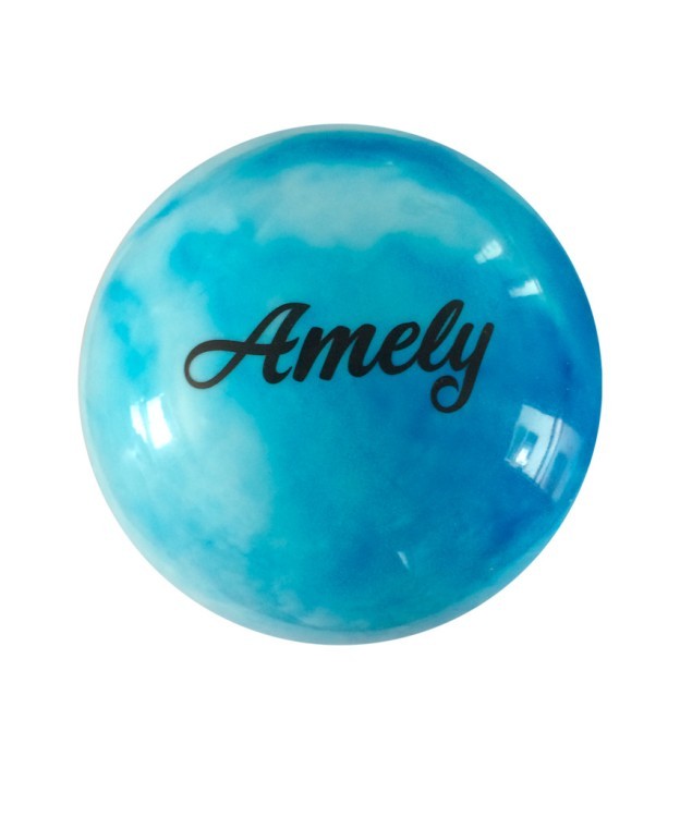 Мяч для художественной гимнастики AGB-101, 19 см, синий/белый (402272)