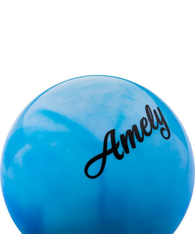 Мяч для художественной гимнастики AGB-101, 19 см, синий/белый (402272)
