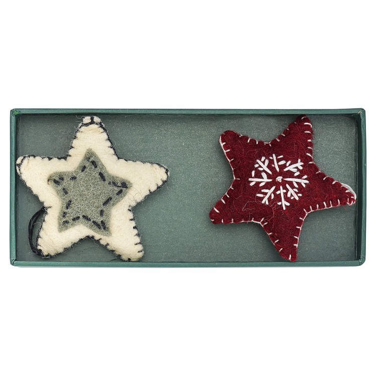 Набор елочных украшений из фетра christmas stars из коллекции new year essential, 3 шт. (76752) Набор елочных украшений из фетра christmas stars из коллекции new year essential, 3 шт. (76752)