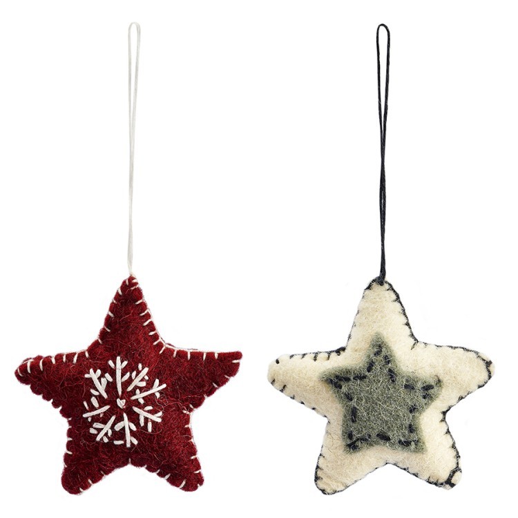 Набор елочных украшений из фетра christmas stars из коллекции new year essential, 3 шт. (76752) Набор елочных украшений из фетра christmas stars из коллекции new year essential, 3 шт. (76752)