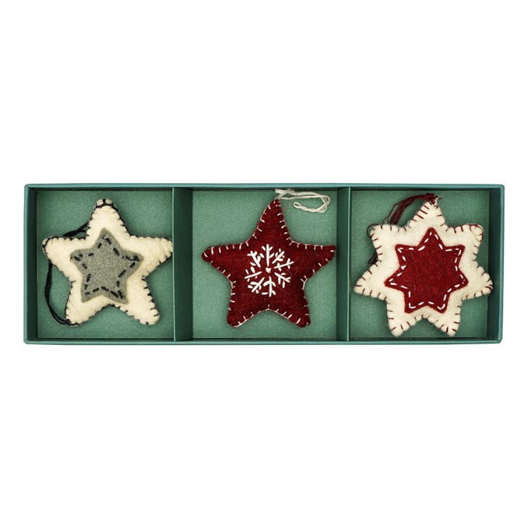 Набор елочных украшений из фетра christmas stars из коллекции new year essential, 3 шт. (76752) Набор елочных украшений из фетра christmas stars из коллекции new year essential, 3 шт. (76752)