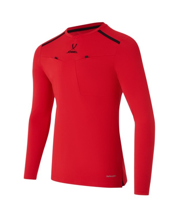 Футболка судейская с длинным рукавом JÖGEL DIVISION PerFormDRY Referee LS Tee, красный (2123310)