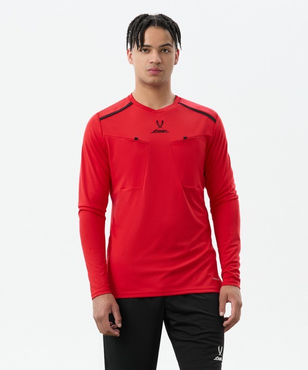 Футболка судейская с длинным рукавом JOGEL DIVISION PerFormDRY Referee LS Tee, красный (2123310)