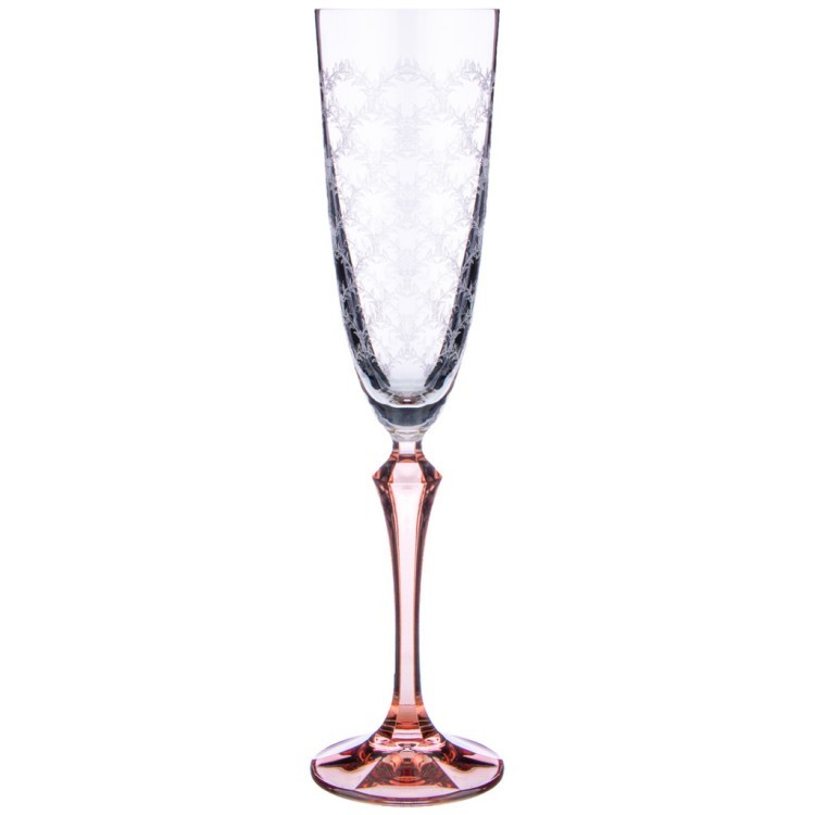 Набор бокалов для шампанского "elisabeth brown smoke" из 6 шт. 200 мл. высота=25,5 см. Bohemia Crystal (674-736)