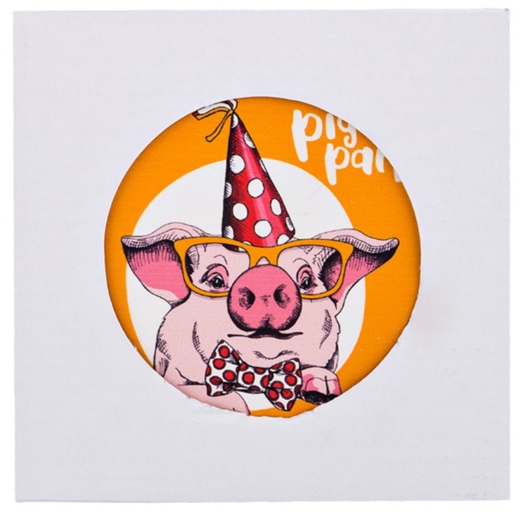 Подставка под горячее с пробковой основой "pig party" диаметр=11 см Lefard (229-347)