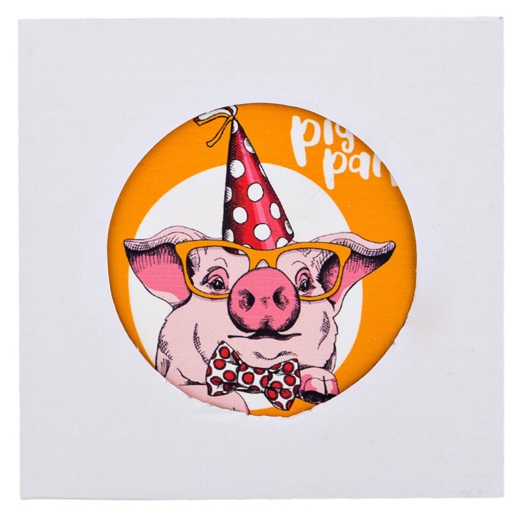 Подставка под горячее с пробковой основой "pig party" диаметр=11 см Lefard (229-347)