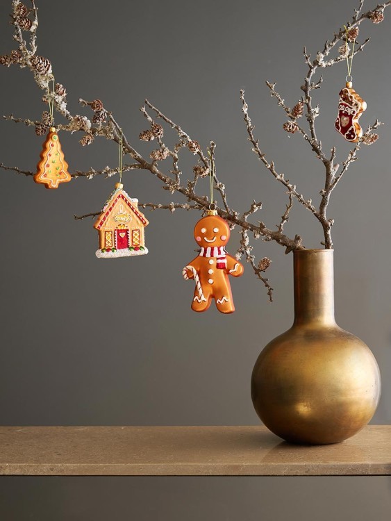 Набор ёлочных украшений ginger celebration из коллекции new year essential, 4 шт. (79397)