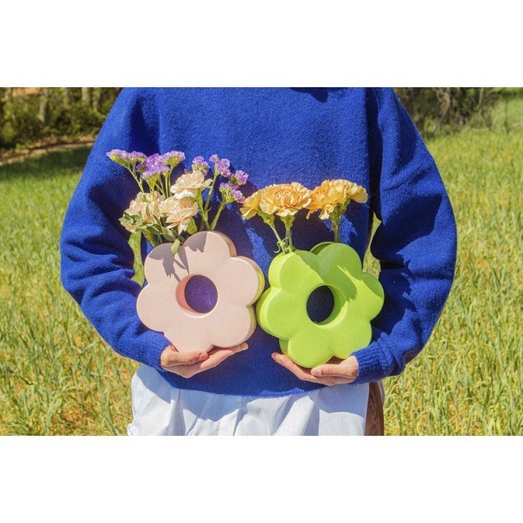 Ваза для цветов daisy, 20 см, зеленая (75938)