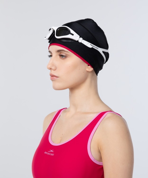 Шапочка для плавания Duplo Black/Raspberry, полиамид, для длинных волос (1554497) Шапочка для плавания Duplo Black/Raspberry, полиамид, для длинных волос (1554497)
