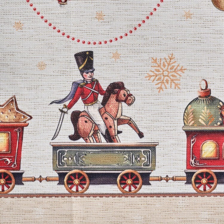 Скатерть  140х400 cm прямоугольная, "щелкунчик" цвет: бежевый, tm lefard, полиэстер 100% Lefard (986-002-22)