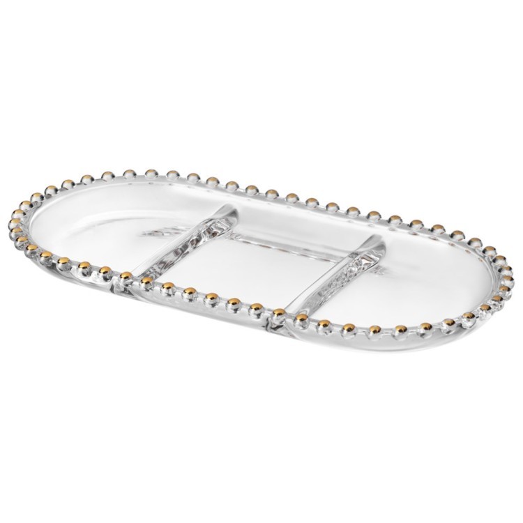 Блюдо сервировочное "golden charm", 3 секции, 30*15 см Lefard (345-500)